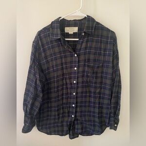 Trovata Birds of Paradis Women’s Plaid Shirt size small